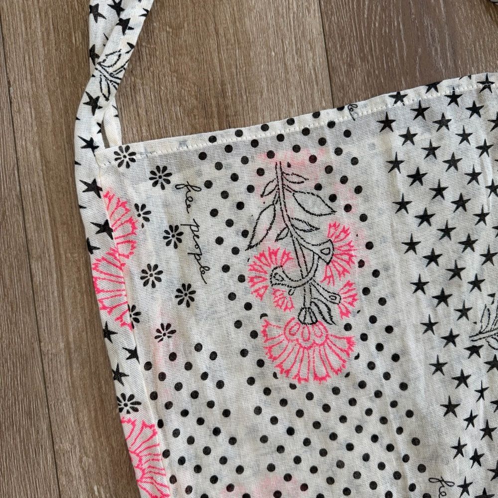 Free People (Set of 2) Shoulder Bag Floral Polka-Dot Stars Gauzy Sheer Boho - Picture 5 of 13